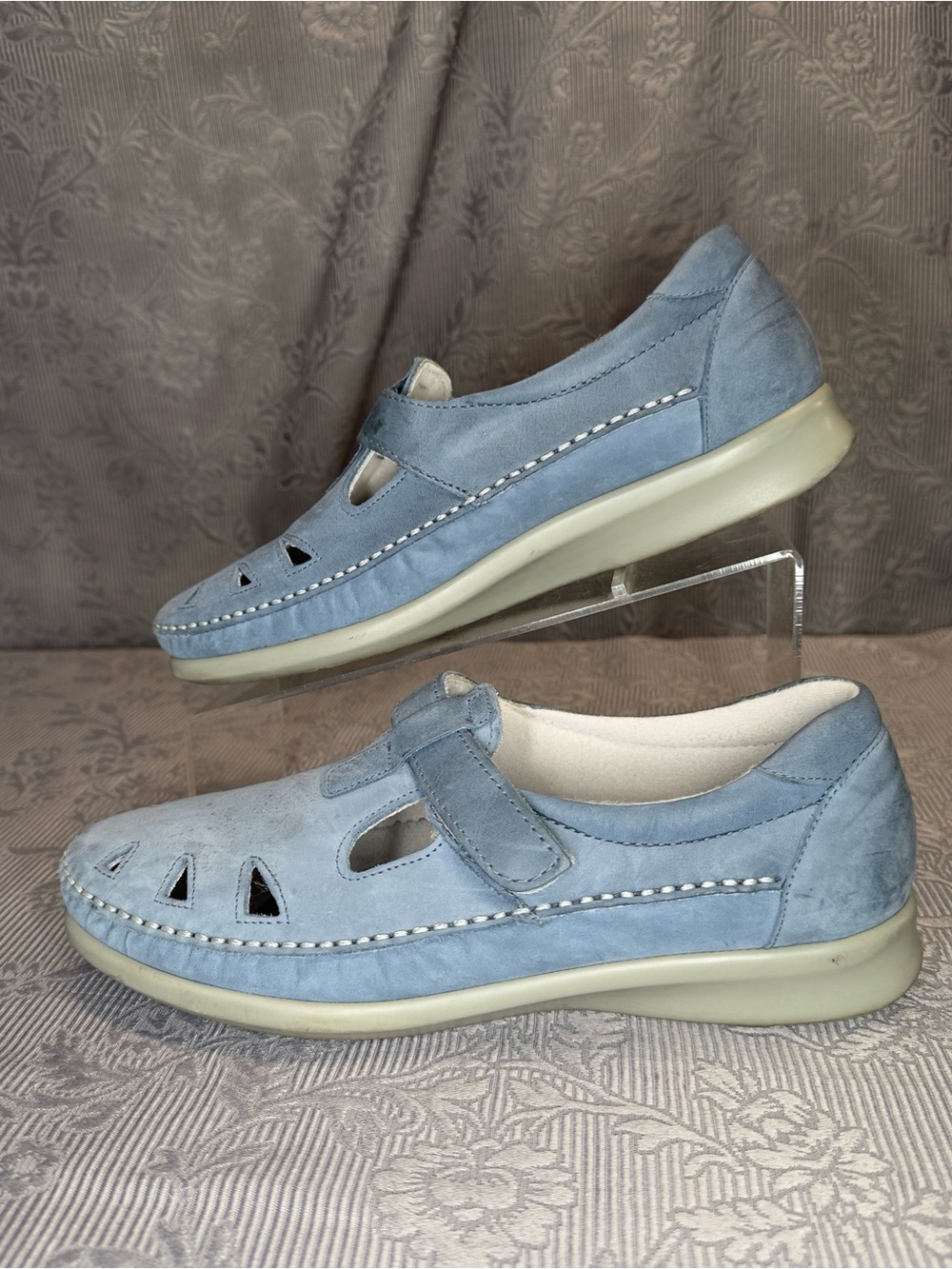 SAS Blue Leather Roamer Shoes Women's 9.5N